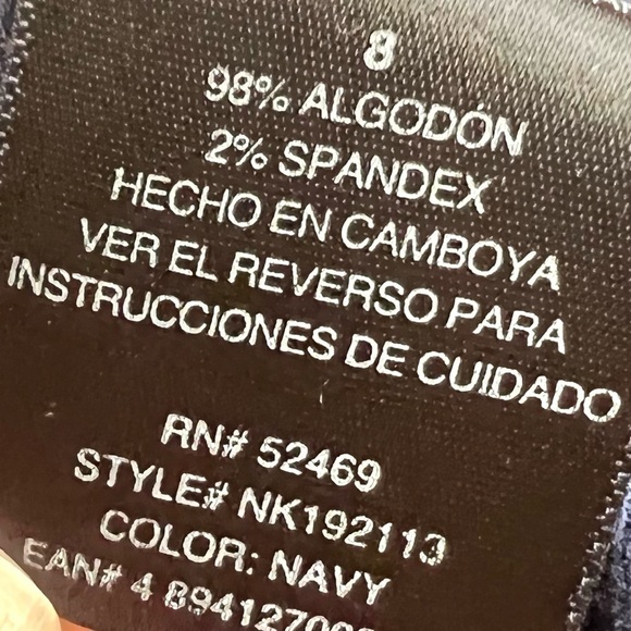 Norma Kamali Navy Blue Zipper Ankle Denim Pants - Picture 9 of 10